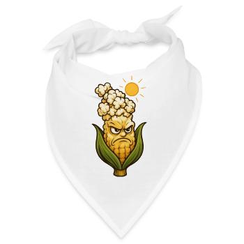 Witziger Maiskolben Popcorn Hitze Lustig Quirky - Bandana - Weiß - Vorne