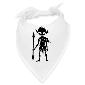 Goblin Ork Figur - Bandana - Weiß - Vorne