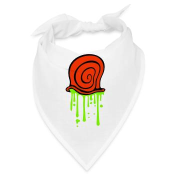 Schneckenhaus Schnecke Schleim Ekelig Schleimig - Bandana - Weiß - Vorne