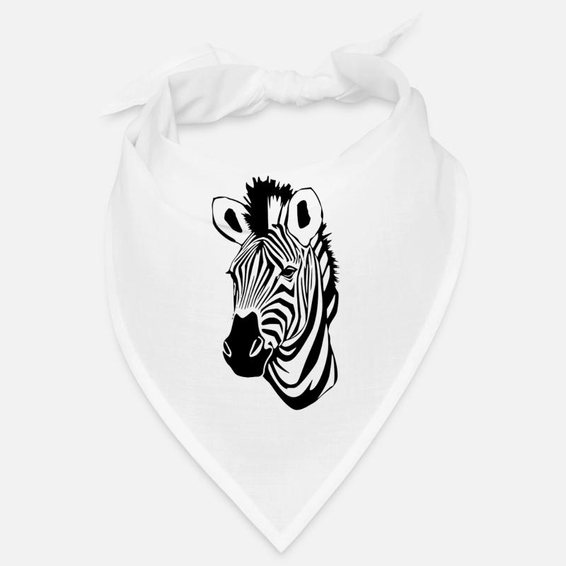Zebra T-shirt Geschenk - Bandana - Weiß