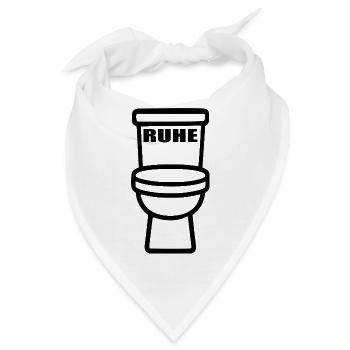 Ruhe Toilette Klo Pause - Bandana - Weiß - Vorne