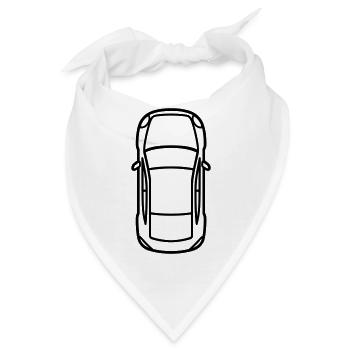 Auto - Bandana - Weiß - Vorne