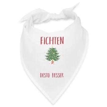 Weihnachtsmann Fichten Weihnachtsbaum Weihnachten - Bandana - Weiß - Vorne