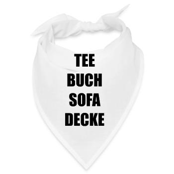 Tee Buch Sofa Decke - Bandana - Weiß - Vorne