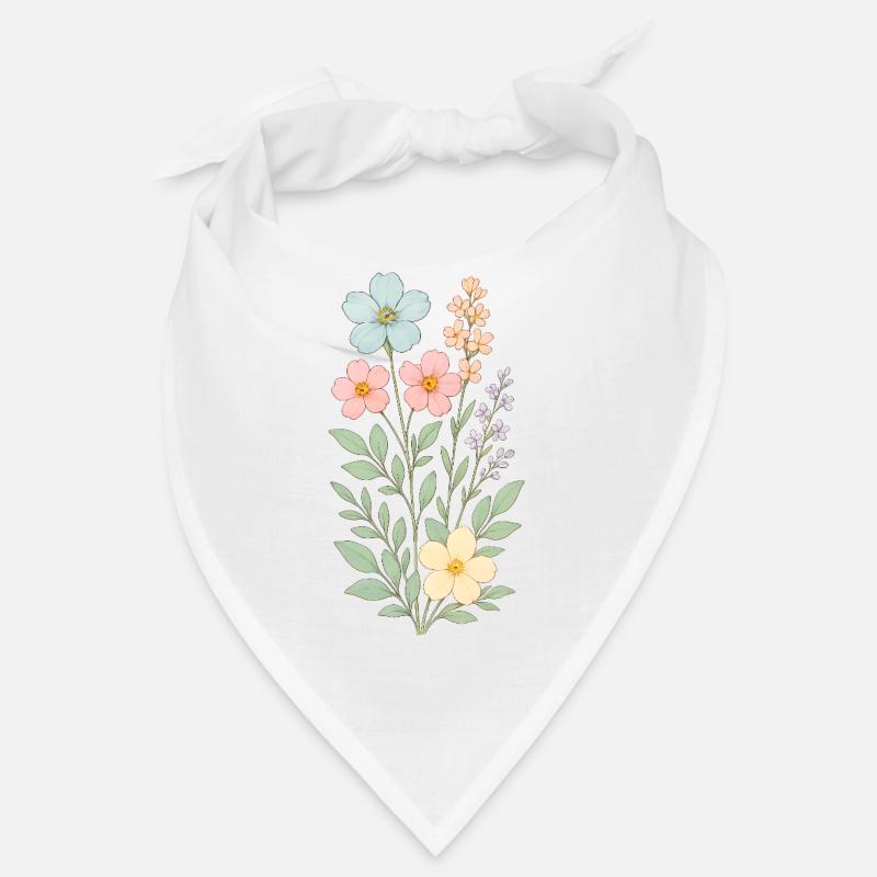 Bouquet de fleurs pastel Bandana