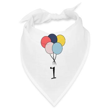 1. 1 Jahr. 1. JUBILÄUM. 1-JAHRESJUBILÄUM. - Bandana - Weiß - Vorne