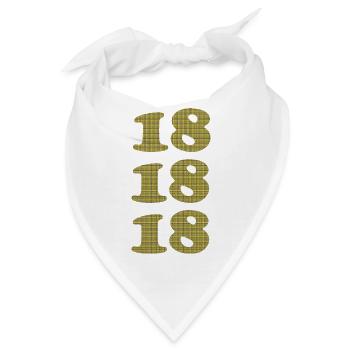 18 Jahre Plaid Jubiläumsdesign - Bandana - Weiß - Vorne