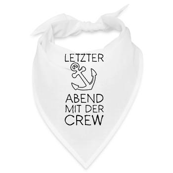 Letzter Abend mit der Crew / Segeln - Bandana - Weiß - Vorne