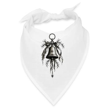 Gravierte Glocke mit Bänderlaub - Bandana - Weiß - Vorne