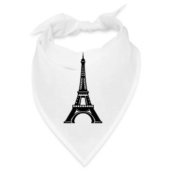 Eiffelturm - Bandana - Weiß - Vorne