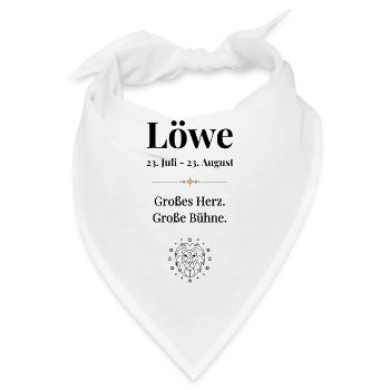 Sternzeichen Löwe - Bandana - Weiß - Vorne