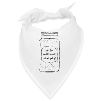 Ich bin nicht sauer, nur eingelegt. - Bandana - Weiß - Vorne