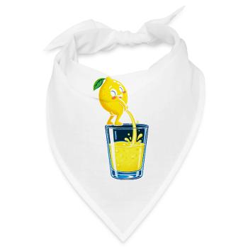 Zitronenheld Spritziges Glasbild - Bandana - Weiß - Vorne