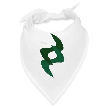 Grünes Blätter-Sinfonie - Bandana - Weiß - Vorne