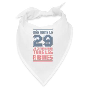 Geboren im 29. Jahrhundert, kenne ich alle Ribines! - Bandana - Weiß - Vorne