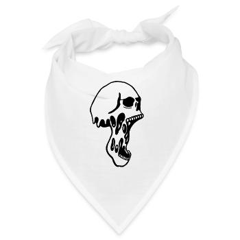 Totenkopf Schleim Schrei Schädel - Bandana - Weiß - Vorne