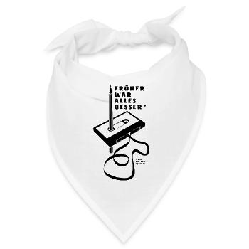 Kassette - Früher war alles besser - Bandana - Weiß - Vorne