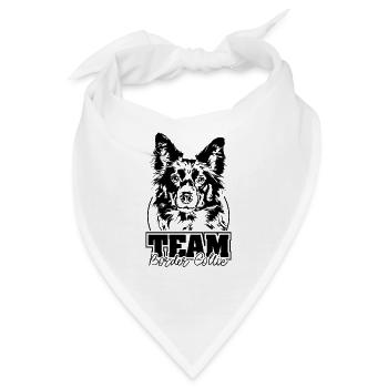 TEAM BORDER COLLIE Hütehund Agility Hundesport - Bandana - Weiß - Vorne