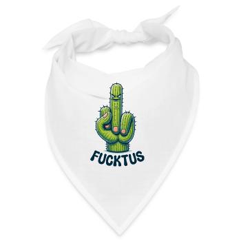 FUCKTUS KAKTUS KAKTEEN MITTELFINGER STACHEL WÜSTE - Bandana - Weiß - Vorne