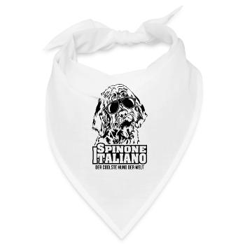 SPINONE ITALIANO coolster Hund Hundespruch - Bandana - Weiß - Vorne