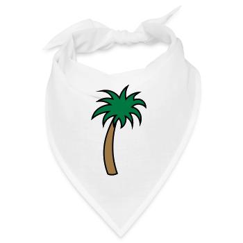 Palme palm tree palmier - Tropen - Strandurlaub - Bandana - Weiß - Vorne