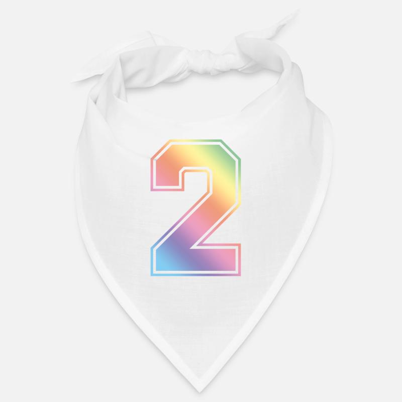 2 Number Colorful Bandana