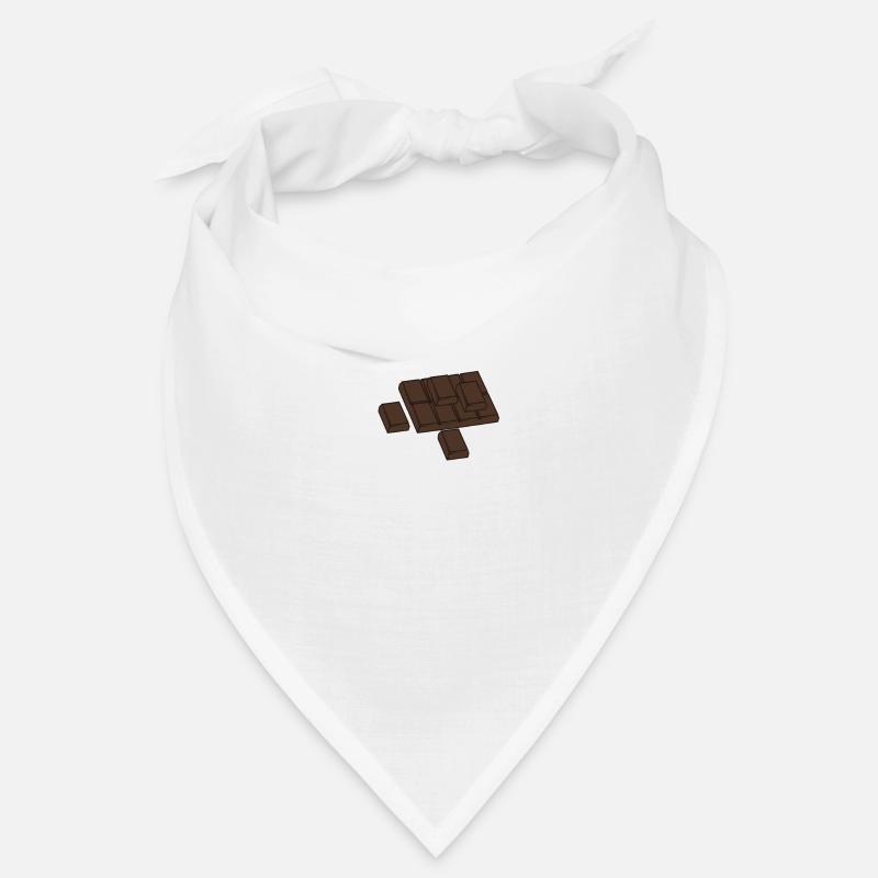Penser au chocolat Manger du chocolat noir - Bandana - blanc