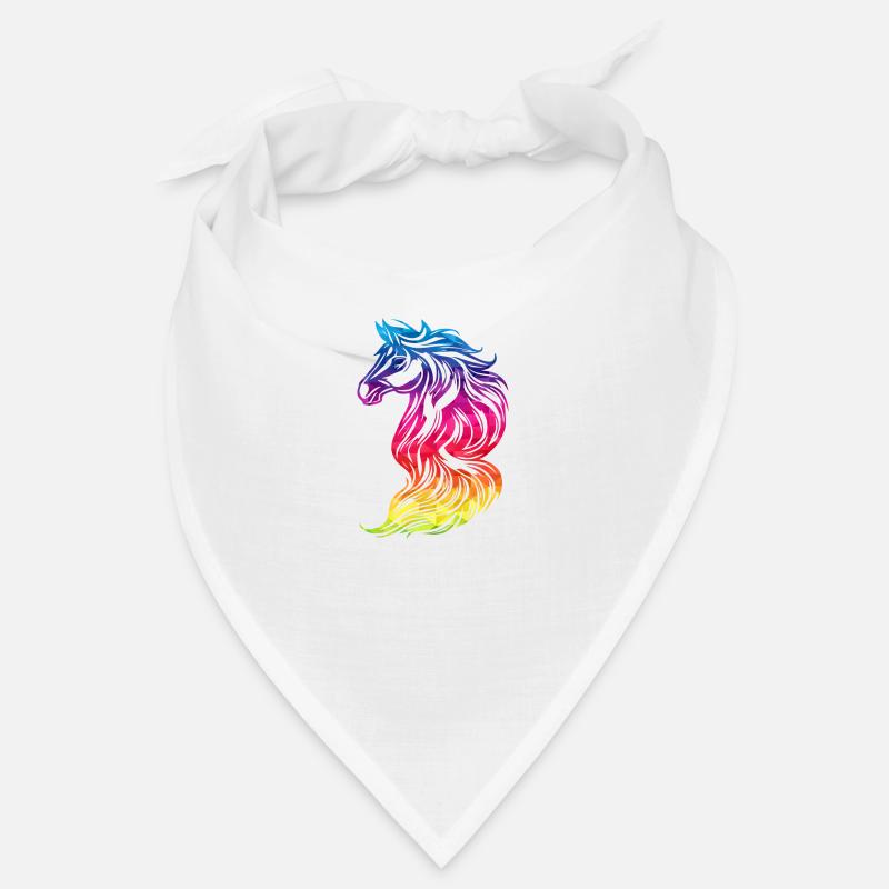 Kunstvolles Einhorn in Regenbogenfarben Bandana