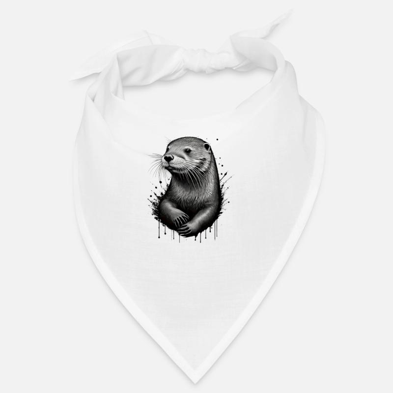 Loutre - Bandana - blanc