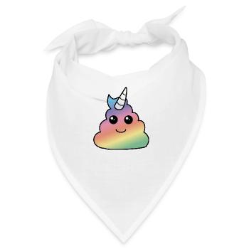 Einhorn Poop - Bandana - Weiß - Vorne