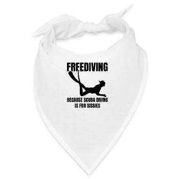 Freitauchen | Apnoetauchen Freediving Geschenkidee - Bandana - Weiß - Vorne