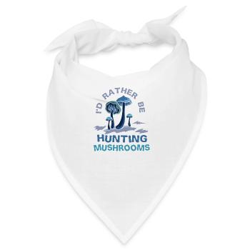 „Growing Mushrooms“ ironisches Zitat - Bandana - Weiß - Vorne