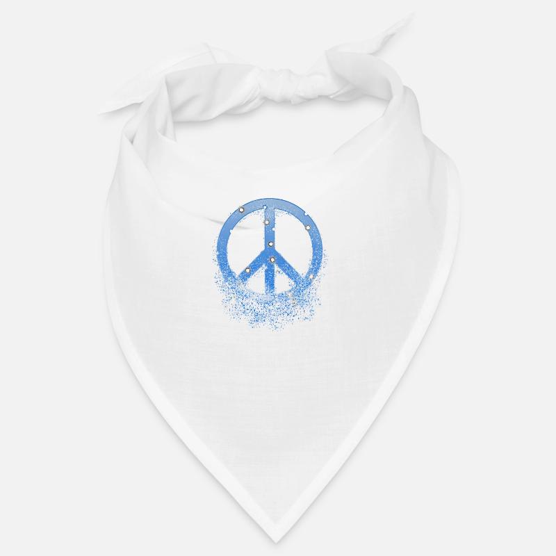 Blaues Friedenszeichen Einschusslöcher zerfällt Bandana