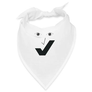 Feines Lächeln - Feines Gesicht C04. - Bandana - Weiß - Vorne