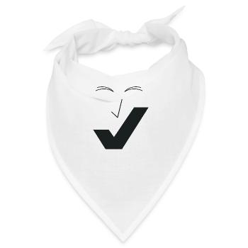 Feines Lächeln - Feines Gesicht C01. - Bandana - Weiß - Vorne