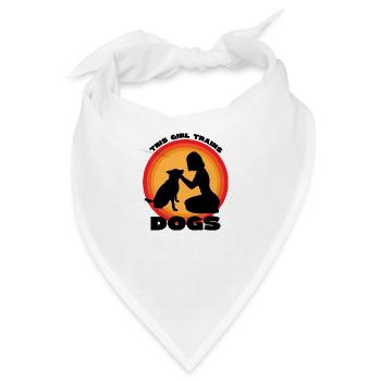 Girl Tins Dogs Cute Welpe Professioneller - Bandana - Weiß - Vorne