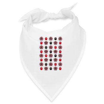 Hundepfoten mit vielen Sternen. - Bandana - Weiß - Vorne