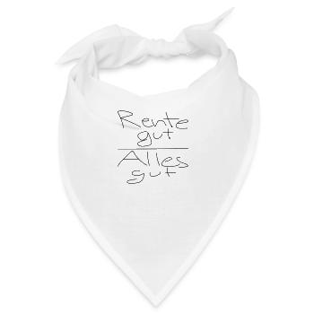 Rente gut, alles gut - Bandana - Weiß - Vorne