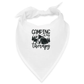 Camping ist meine Therapie - Bandana - Weiß - Vorne