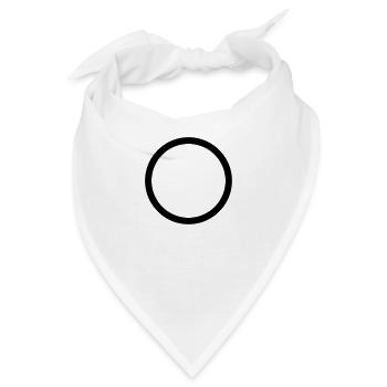 Kreis fest - Bandana - Weiß - Vorne