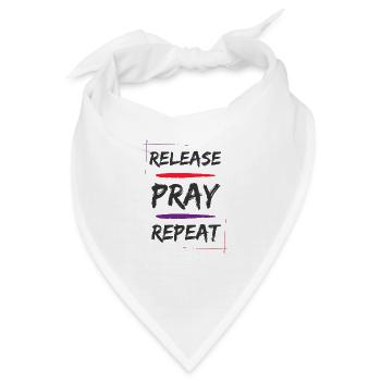 Release Pray Repeat - Bandana - Weiß - Vorne