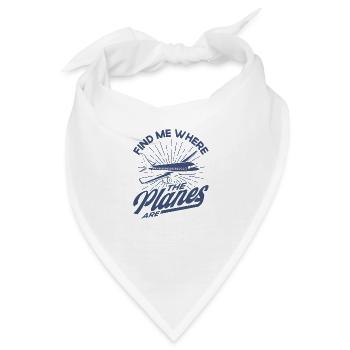 Flugzeug Pilot Flugzeuge Flugzeug Landung Geschenk - Bandana - Weiß - Vorne