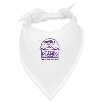 Flugzeug Pilot Flugzeuge Flugzeug Landung Geschenk - Bandana - Weiß - Vorne