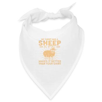 Schafzucht Landwirt Nutztier Schafe Geschenk - Bandana - Weiß - Vorne