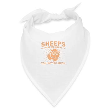 Schafzucht Landwirt Nutztier Schafe Geschenk - Bandana - Weiß - Vorne