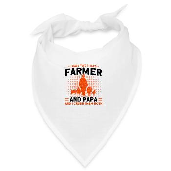 Schafzucht Landwirt Nutztier Schafe Geschenk - Bandana - Weiß - Vorne