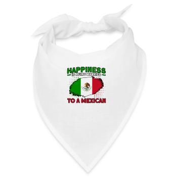 Mexikanische Flagge Mexikanische Wurzeln Geschenk - Bandana - Weiß - Vorne