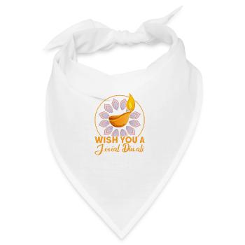 Diwali Hindus Sikh Fest der Lichter Geschenk - Bandana - Weiß - Vorne
