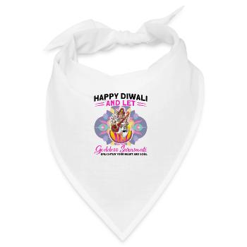Diwali Hindus Sikh Fest der Lichter Geschenk - Bandana - Weiß - Vorne