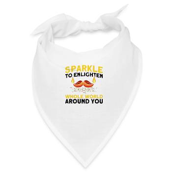 Diwali Hindus Sikh Fest der Lichter Geschenk - Bandana - Weiß - Vorne